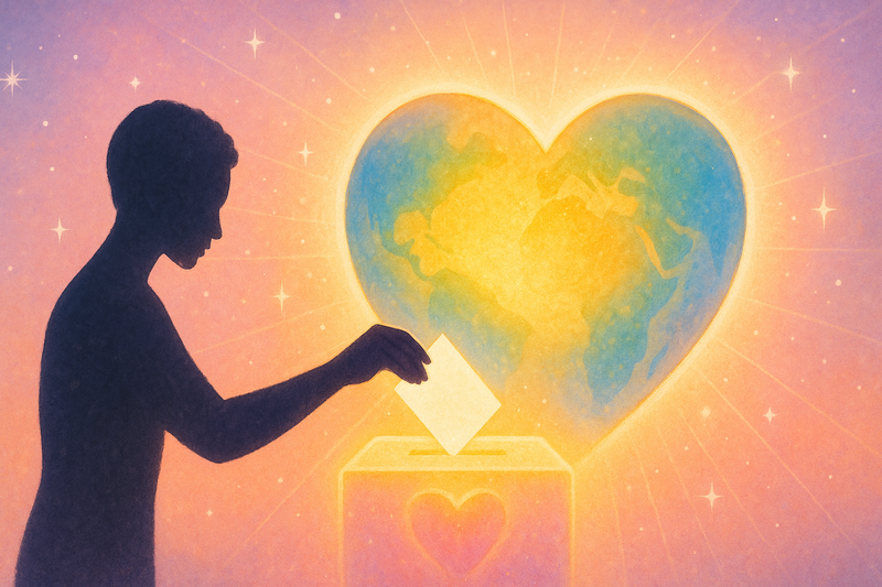 Title Emanating Divine Love: Casting Your Vote | 1being